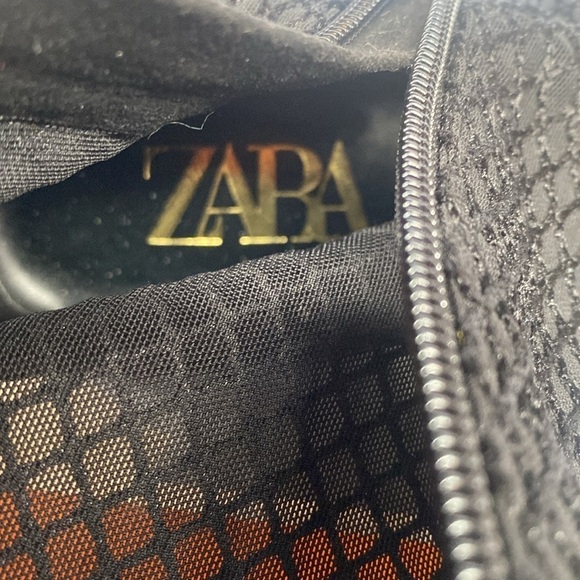 Zara Whimsigoth Mesh Heeled Zip up Booties Black Size 39 US 8.5 - Picture 11 of 14